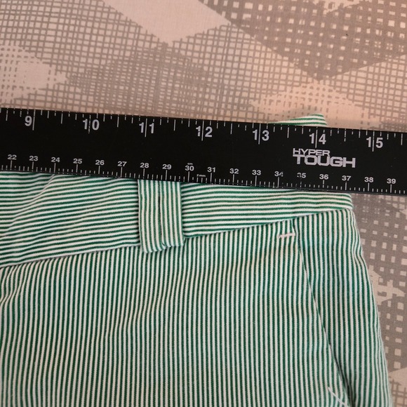 Banana Republic Martin Fit Shorts Womens 4 Green‎ Stripe Preppy Country Club - Picture 7 of 12